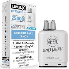 Flavour Beast UNLEASHED Level X BOOST POD (20ML) - Epic Blue Razz Lemon [Ontario stamp]
